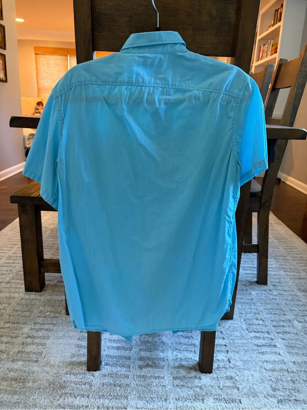Banana Republic Light Blue Short-Sleeve Oxford Shirt